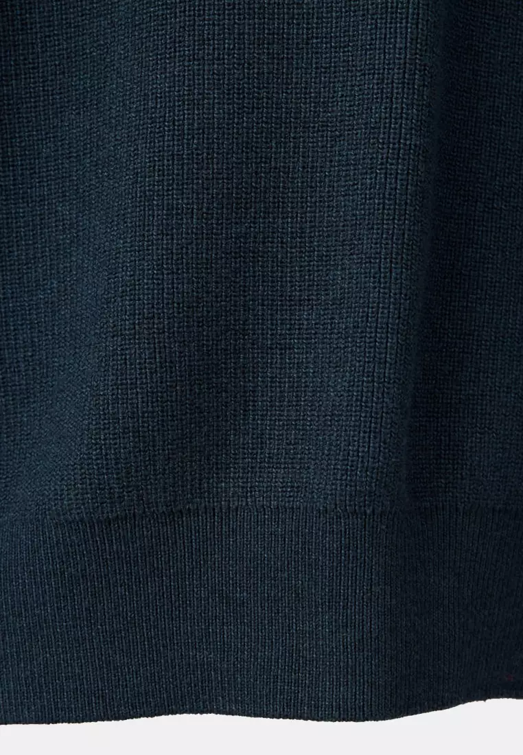 100% Cotton Ribbed Knit Polo Shirt