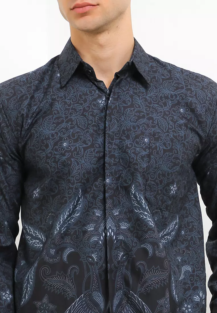 Lakeswara Kemeja Batik Exclusive Premium Pria Casual Modern Lengan Panjang