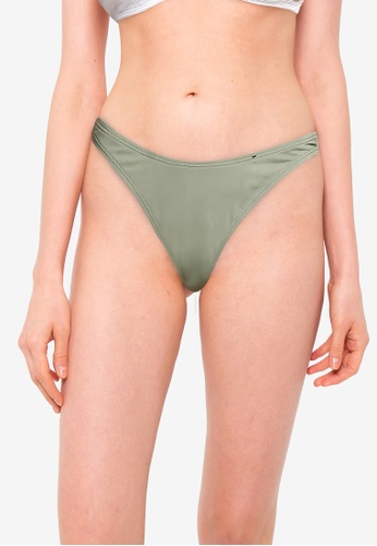 Cotton On Body green Gathered Bum Brazilian Bikini Bottom A0BDEUS827540BGS_1
