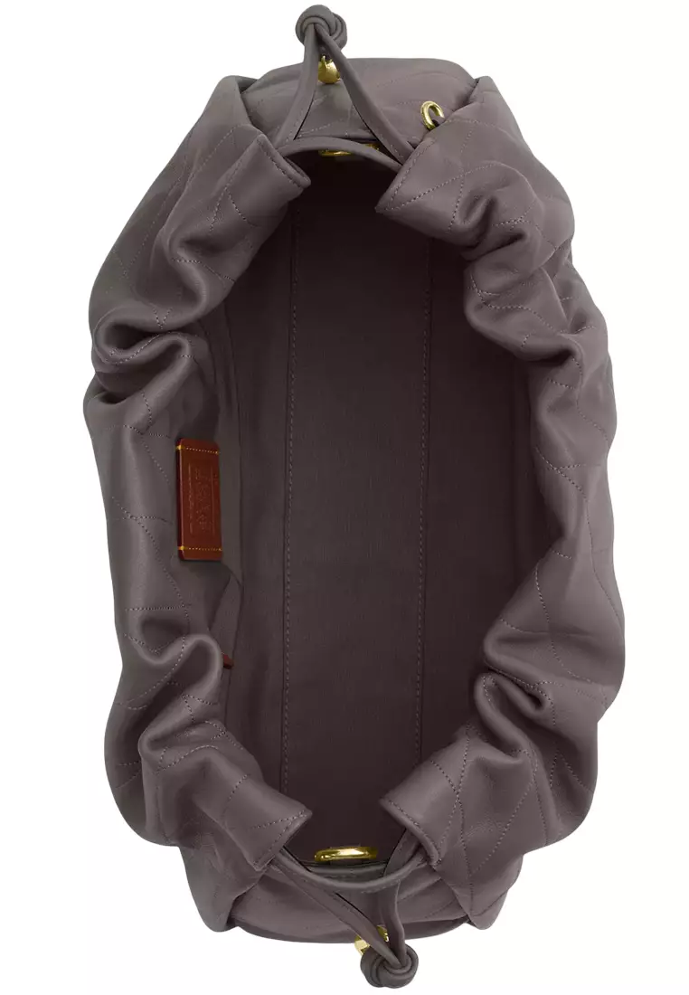 Faye Large Shoulder Bag With Quilting - Slate CCZ58