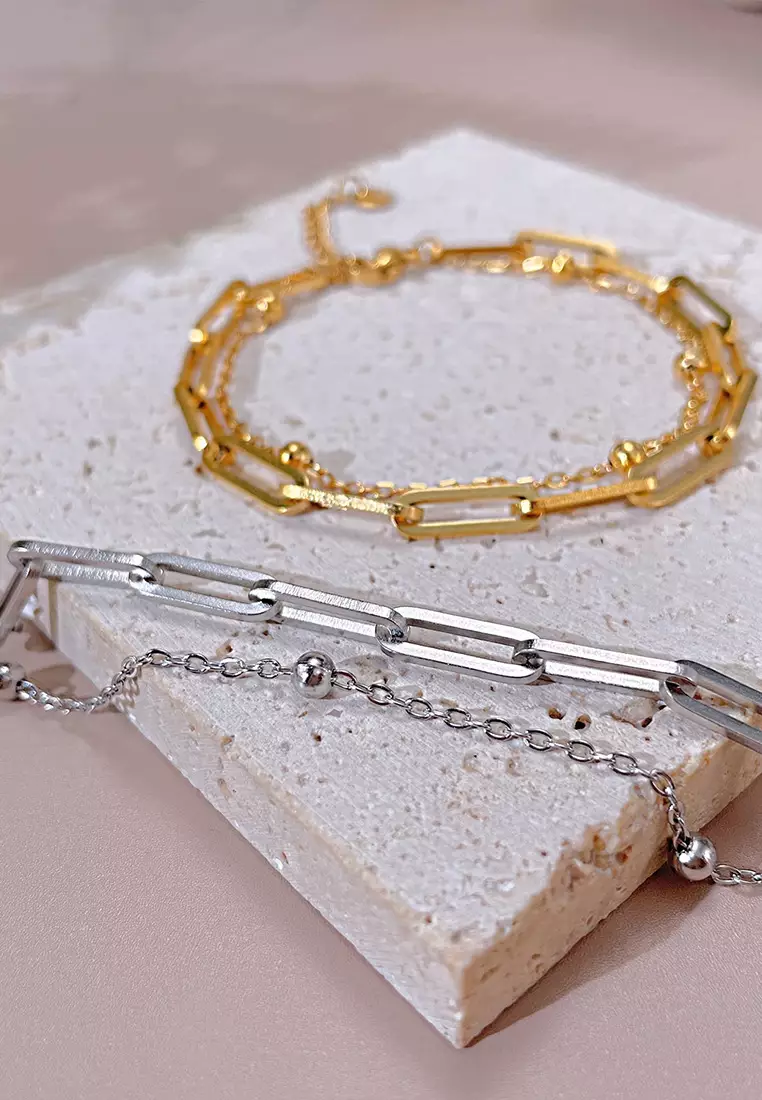 Lustra Multi-Chain Bracelet in Gold