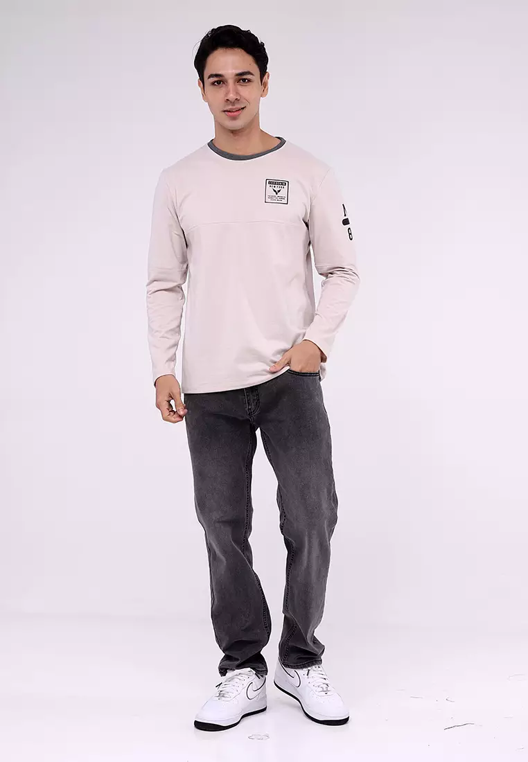 Roundneck Streaky Long Sleeve