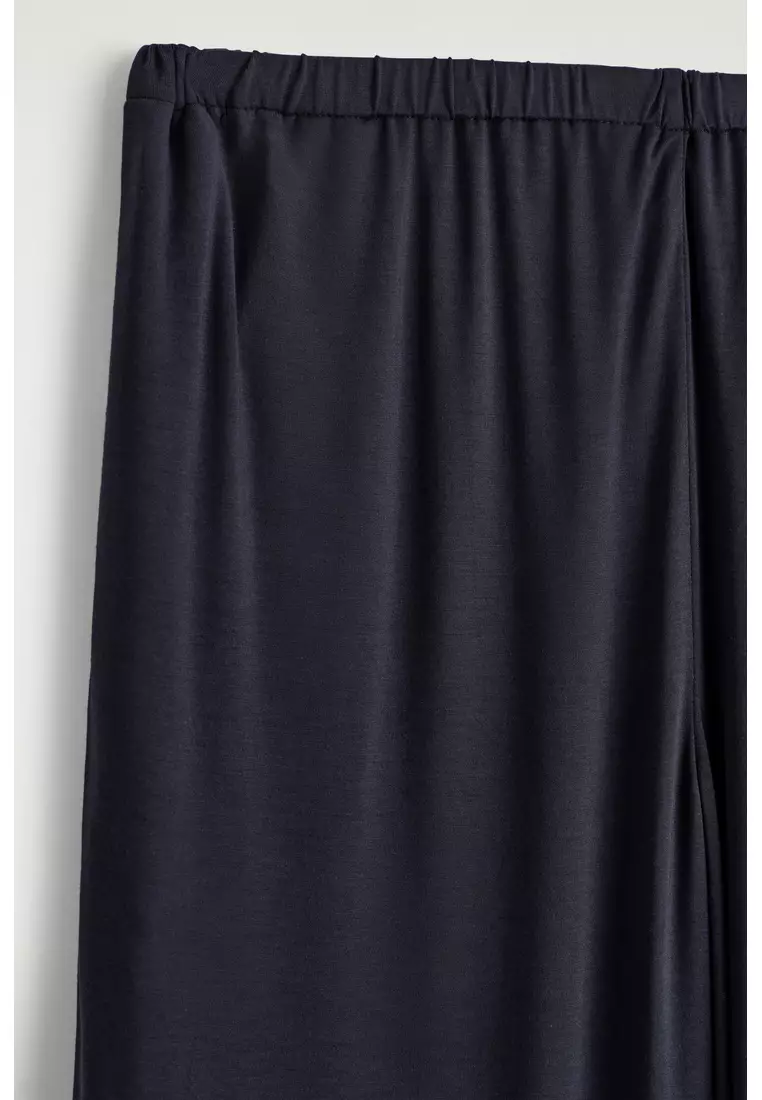 FLUID JERSEY WIDE-LEG TROUSERS