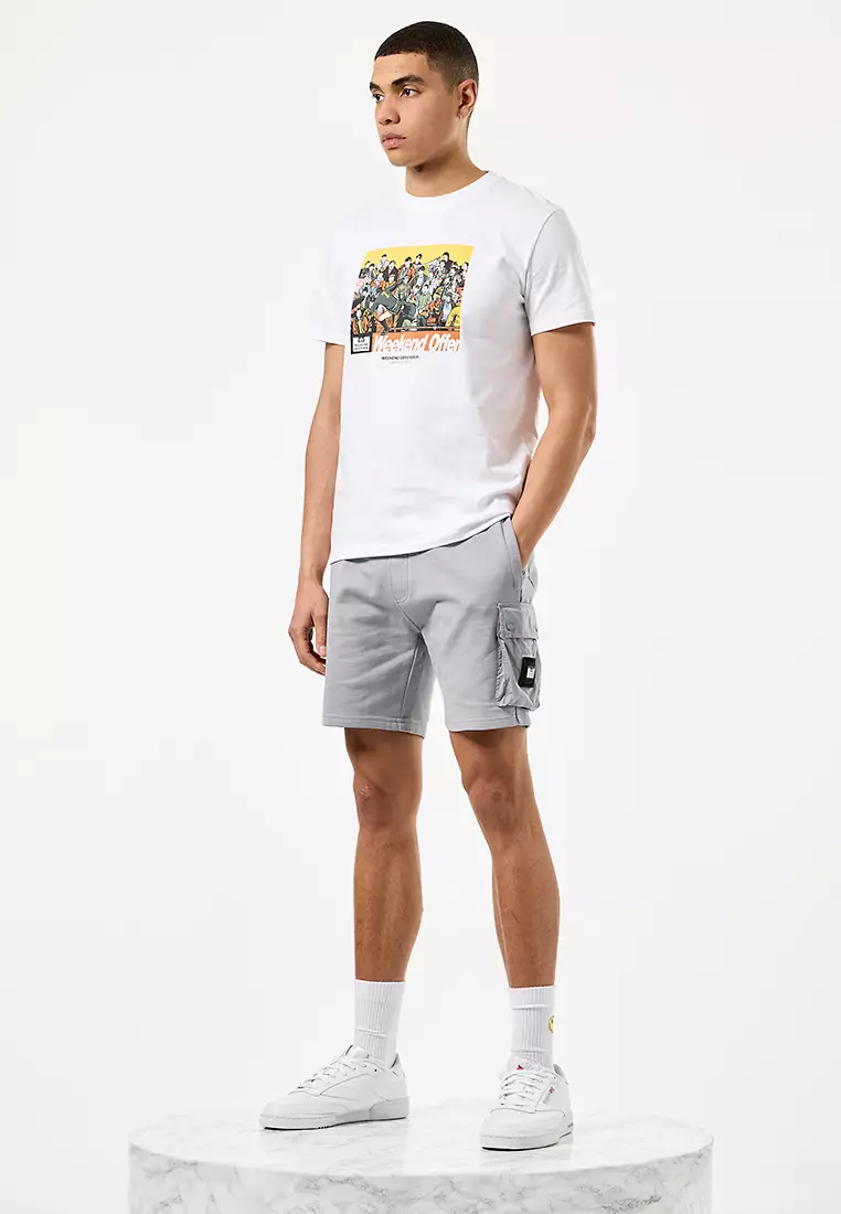 MENS SMOKEY PINK SANDS PARACHUTE OVERLAY SHORT