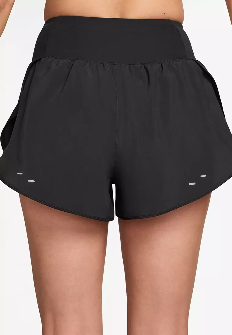 Tempo Flow Swoosh Women's Dri-FIT Mid-Rise Brief-Lined Running Shorts