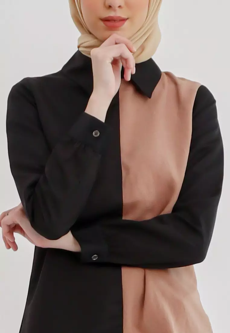 Kean Tunic In Black & Beige