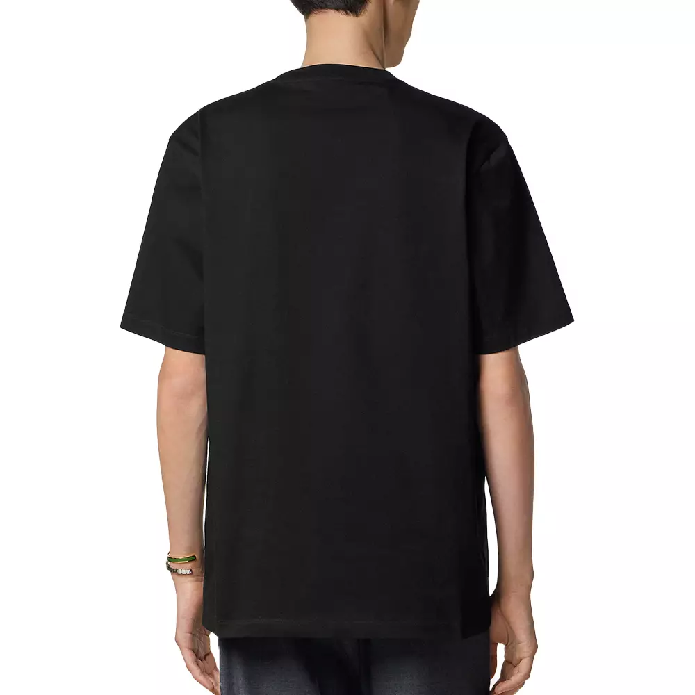 Printed Cotton Jersey Regular T-Shirt Black