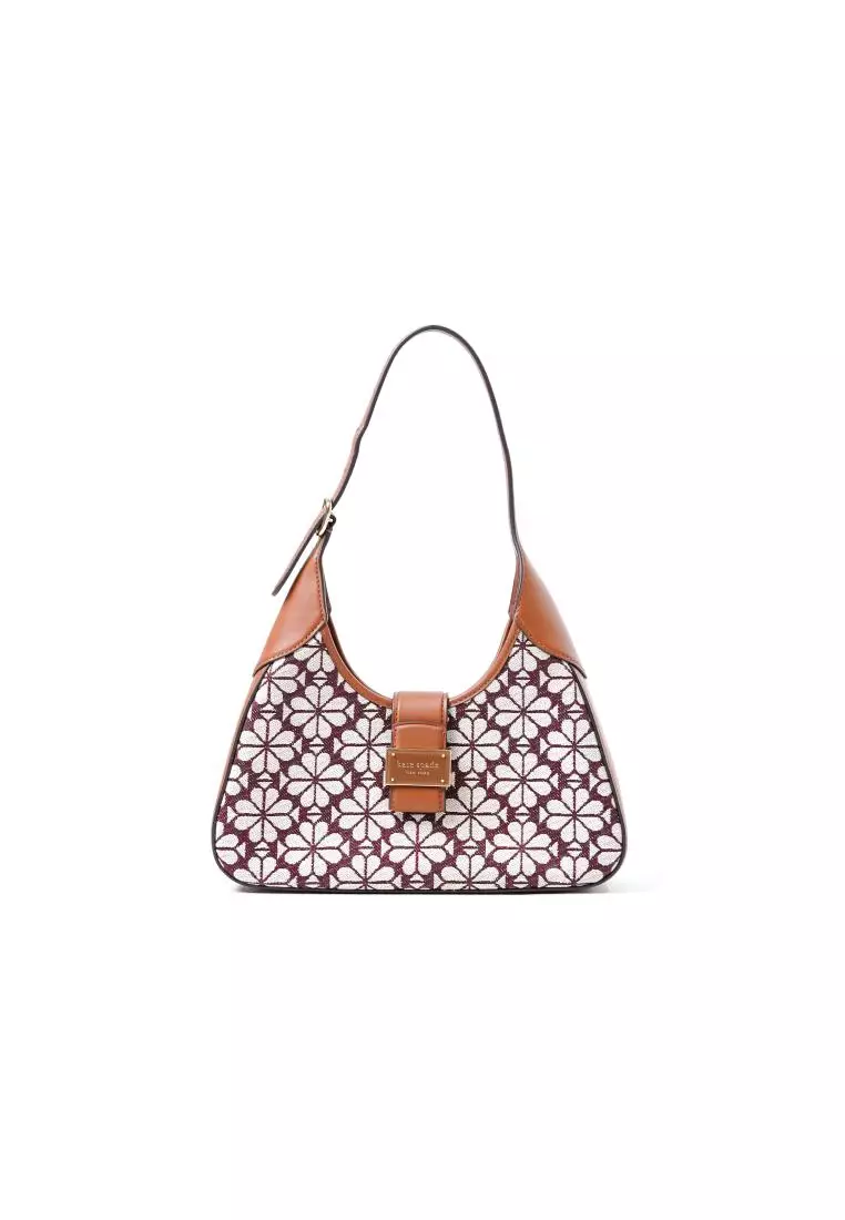 Tas KATE SPADE JACQUARD FLORAL NOUVEAU CAMEL FLAP HOBO BAG 100% ORIGINAL
