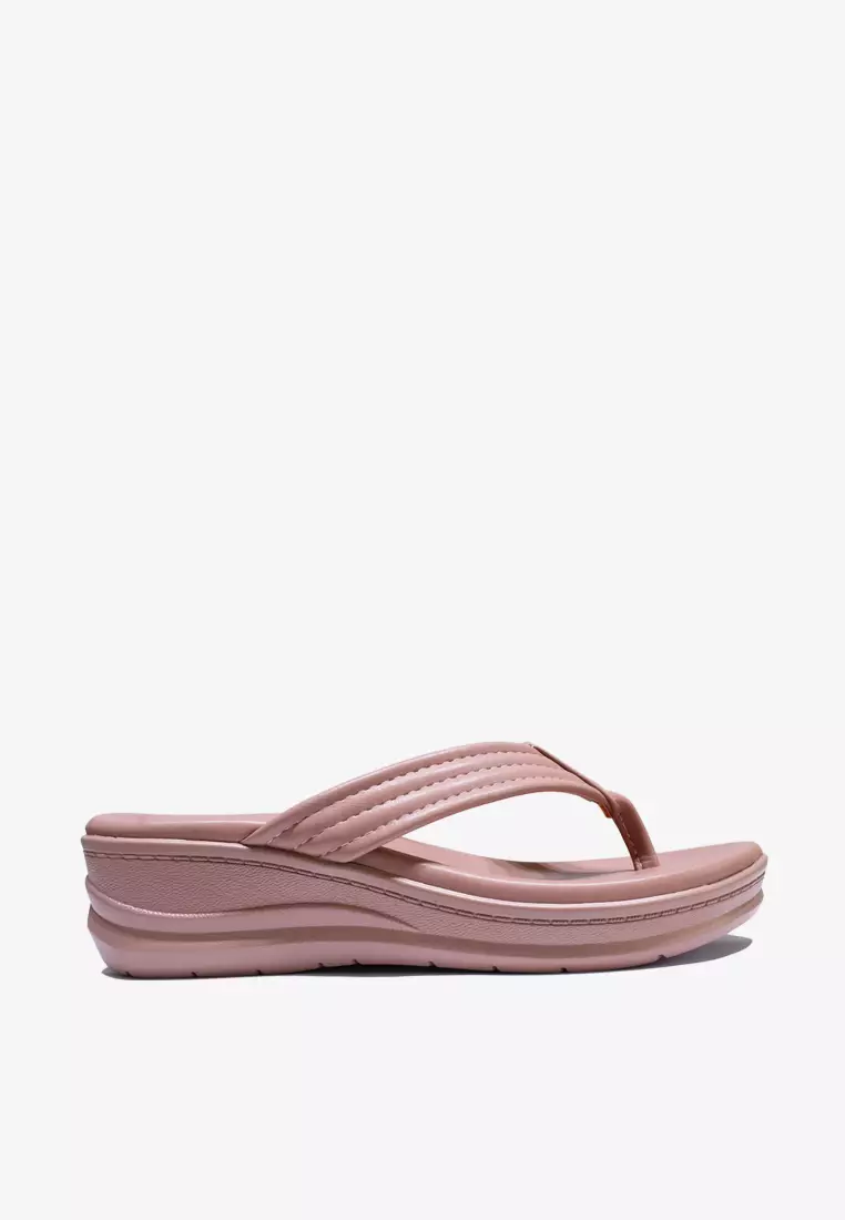 Wedge heel flip on sale flops