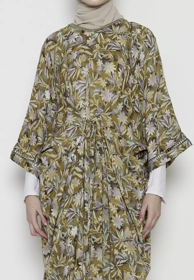 Urban Exchange Dinaya Kaftan Brown - Gamis Kaftan Rayon Brown Warna Brown