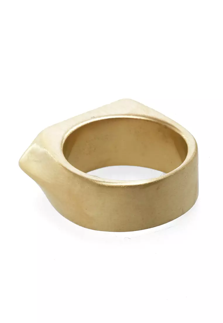 Daisy Aksesoris Fashion Pria Wanita CIncin Uniqe Design Material Titanium ORIGINAL - Gold Doff