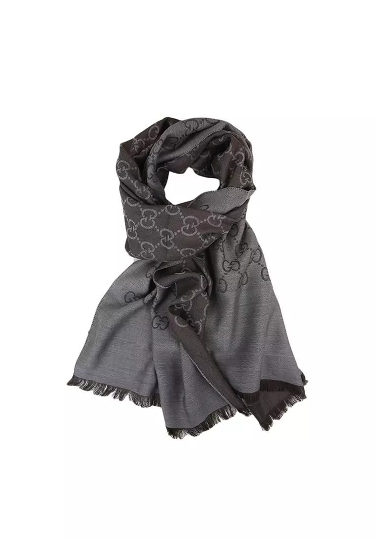 Womens grey gucci store scarf