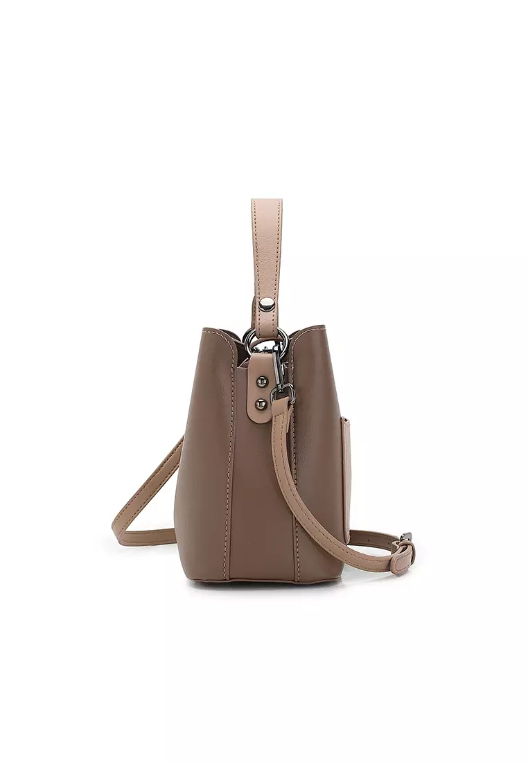Women's Top Handle Bag / Sling Bag / Crossbody Bag (Tas Selempang / Tas Tangan) - Cokelat