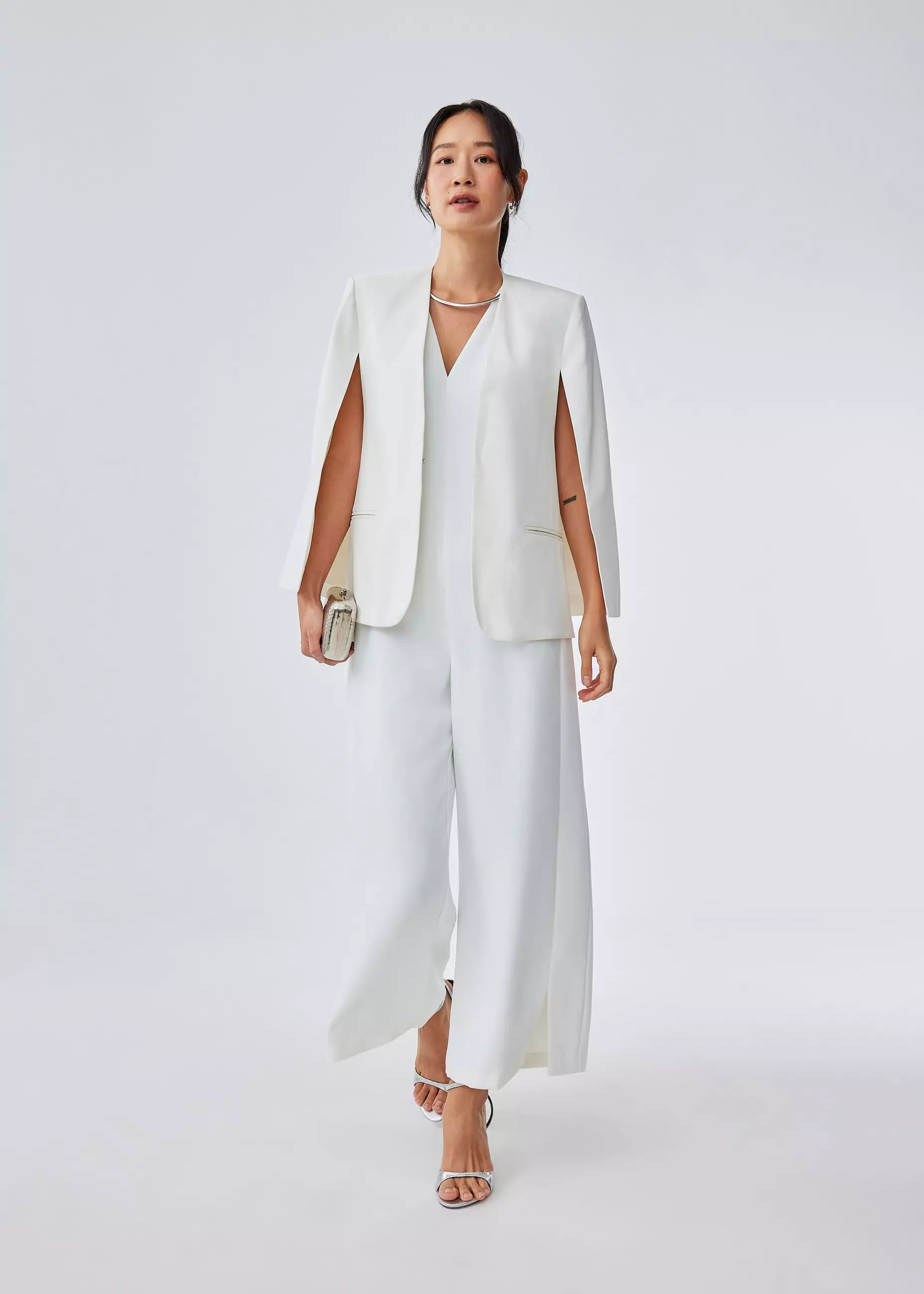 Blazer Wanita - Audrey Tailored Cape Blazer