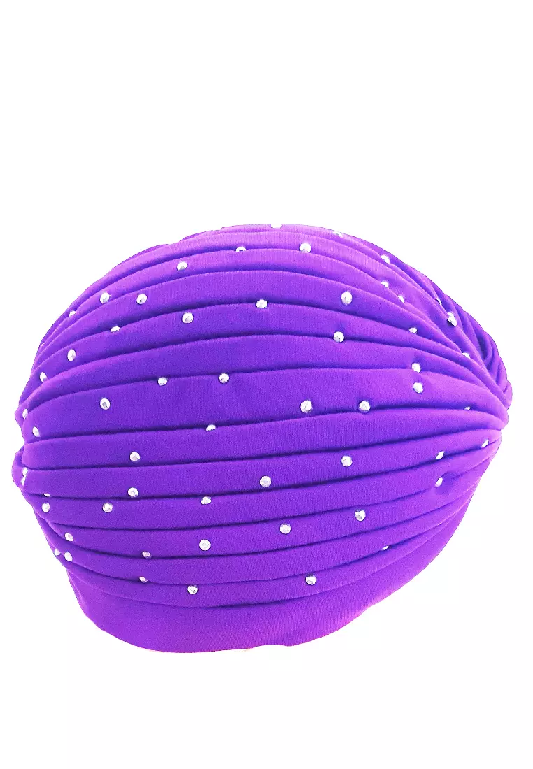 Beaded Turban Royal Purple