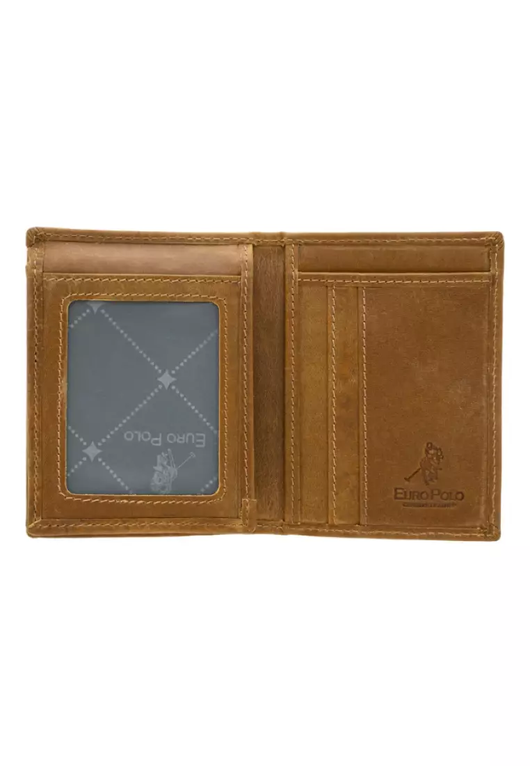 Crazy Horse Leather Flip ID Card Holder EWB 40360