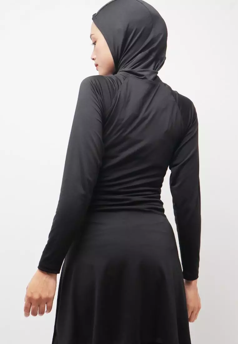 Td Active LSA22 Set Baju Renang Set Hijab Muslim Hijab Atasan Legging Hitam