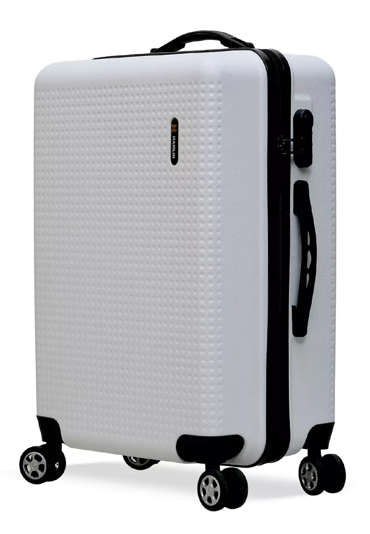 Isvara Tas Koper Hardcase One Set Unisex Large Compartment Suitcase Code Lock System Material ABS+PVC Coated ORIGINAL - White