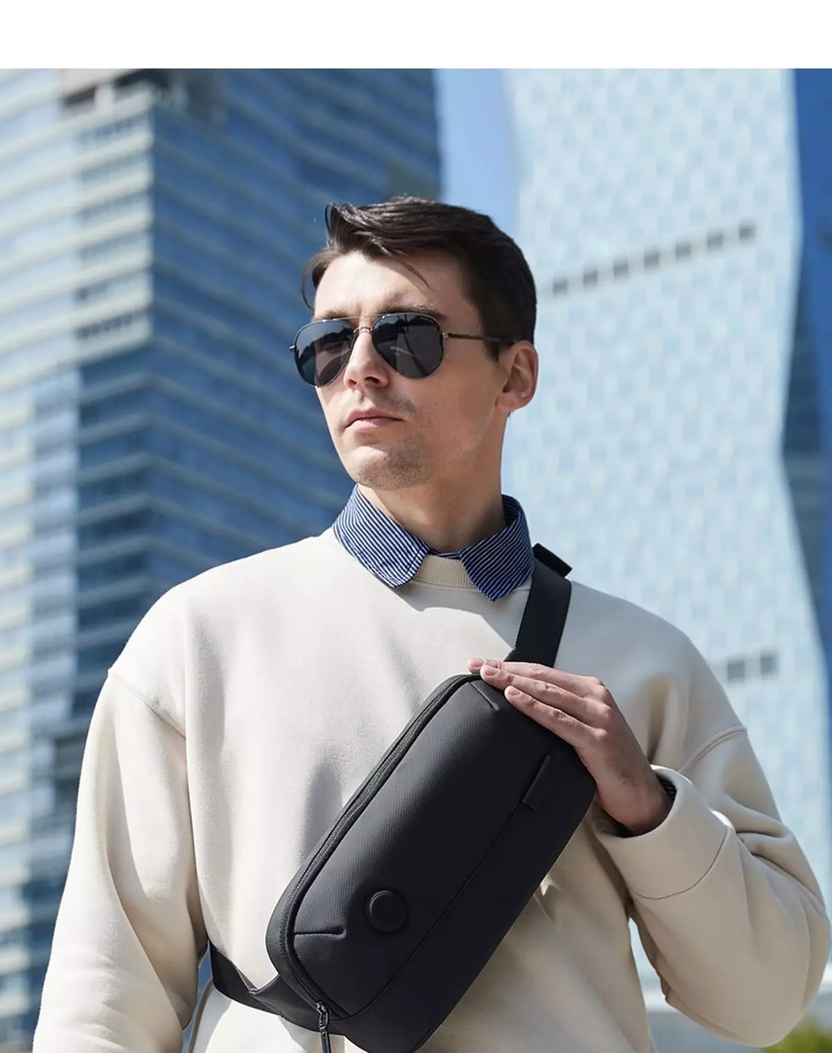 Arctic Hunter Y00557 Tas Selempang Pria Waist Bag Pria Sling Bag Pria - BLACK