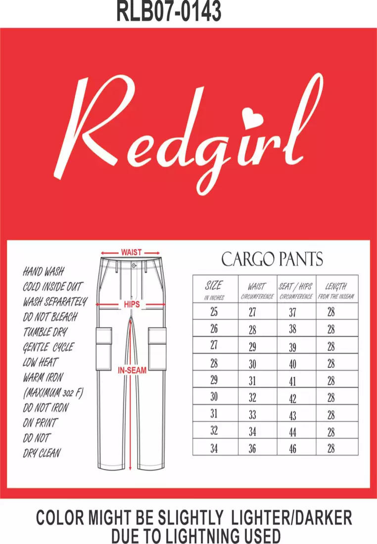 Colored Cargo Straight Cut Pants Ladies