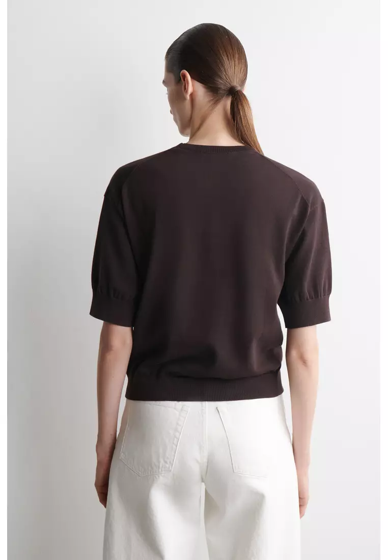 KNITTED COTTON T-SHIRT