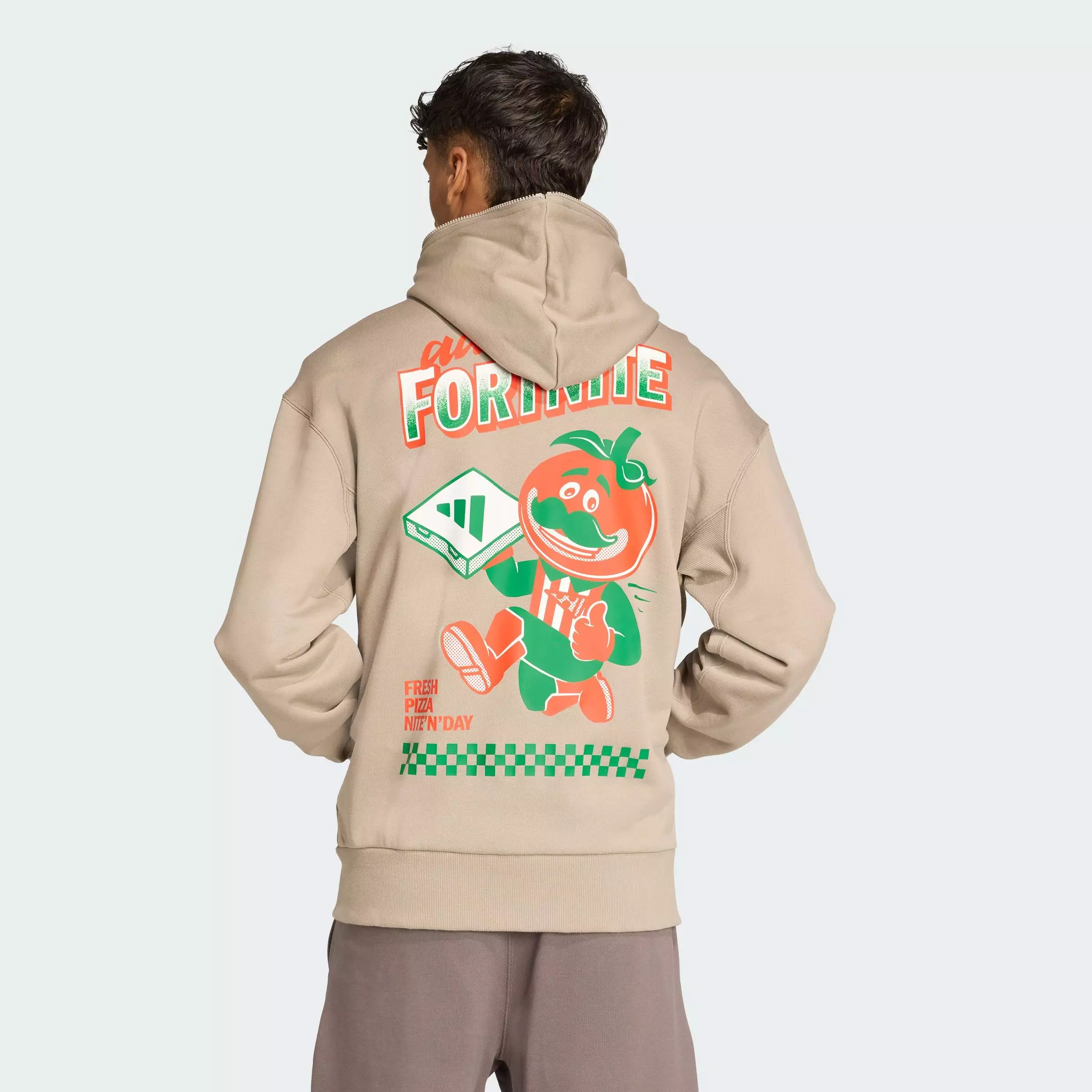 Lifestyle X Fortnite Zip Hoodie Men Beige JV7960