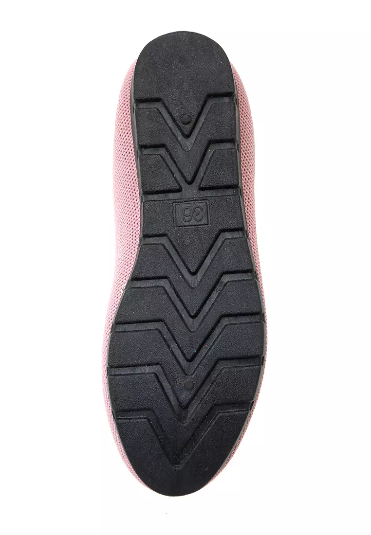 Sepatu Wanita Slip On Simple Design Casual Premium Quality - Pink