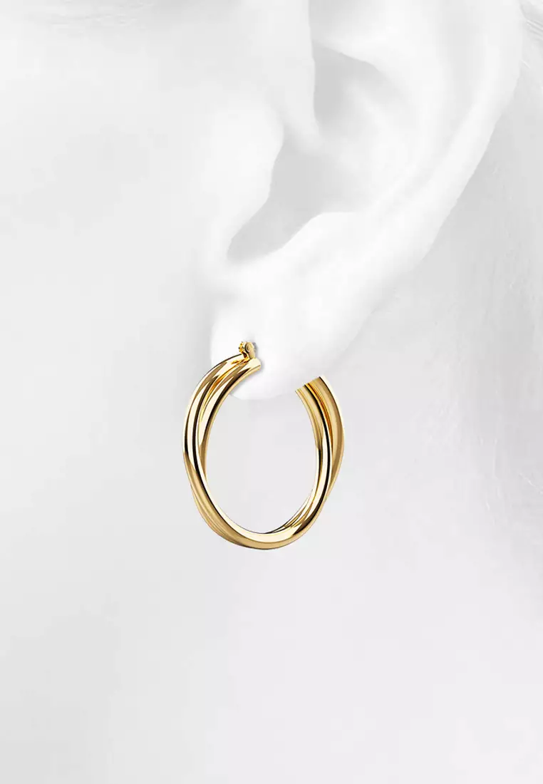 Subtle Hoop Gold Layered Earrings