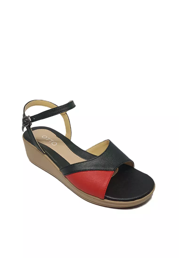 Discount on Otto  shoes - SKU: Julia Combination Strap Slingback Mid Wedge Sandals