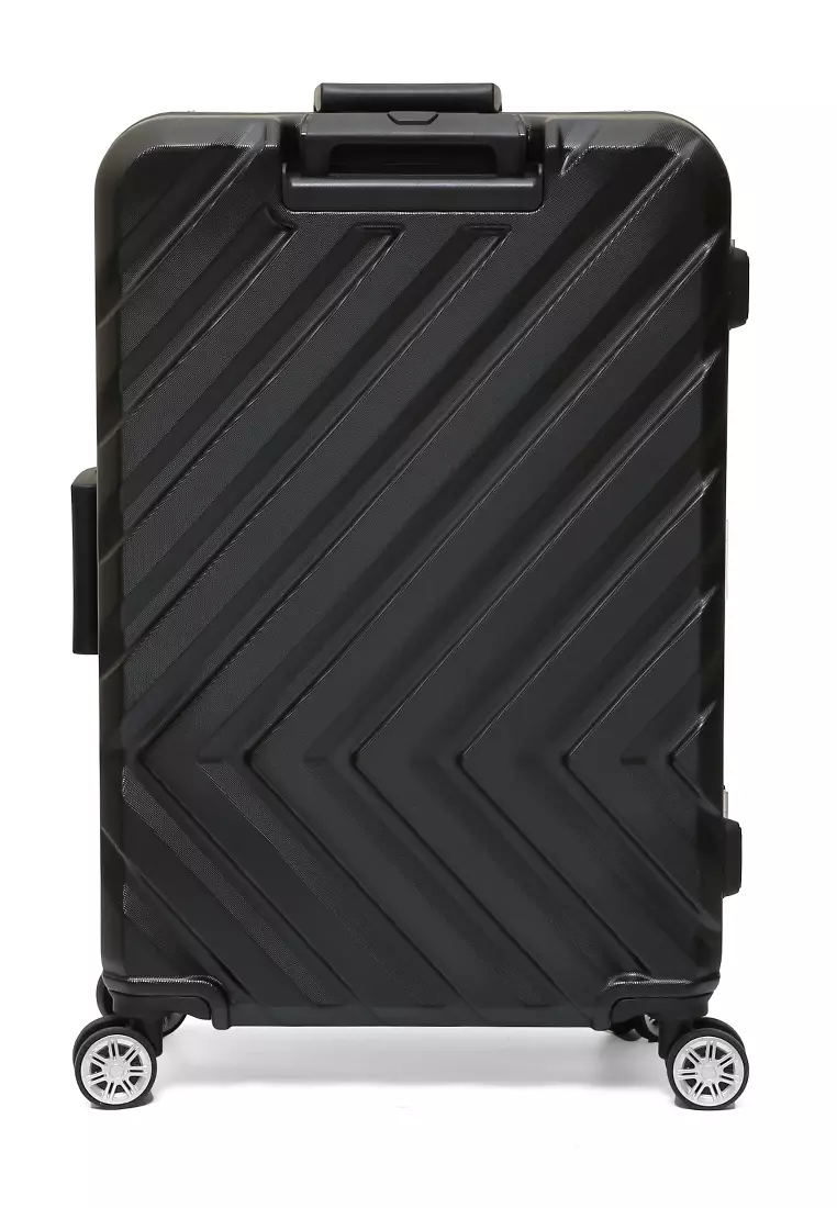 Carlton Koper Alumunium Frame Unisex Size 20 Inch TSA Lock System Suitcase Material Polycarbonate ORIGINAL - Black