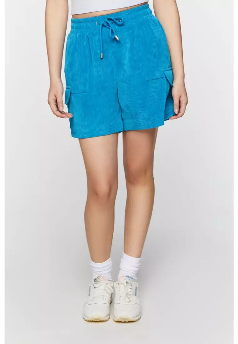 Buy FOREVER 21 Corduroy Drawstring Bermuda Shorts 2024 Online