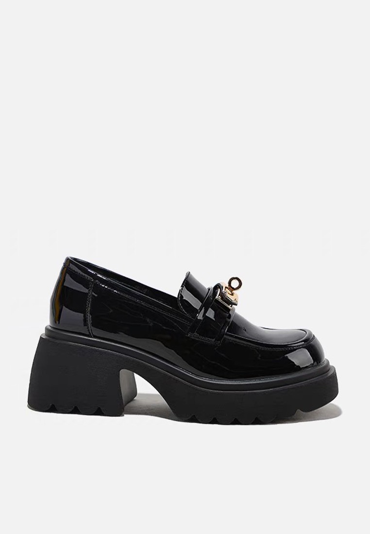 Leather Metal Buckle Loafers MZ0621