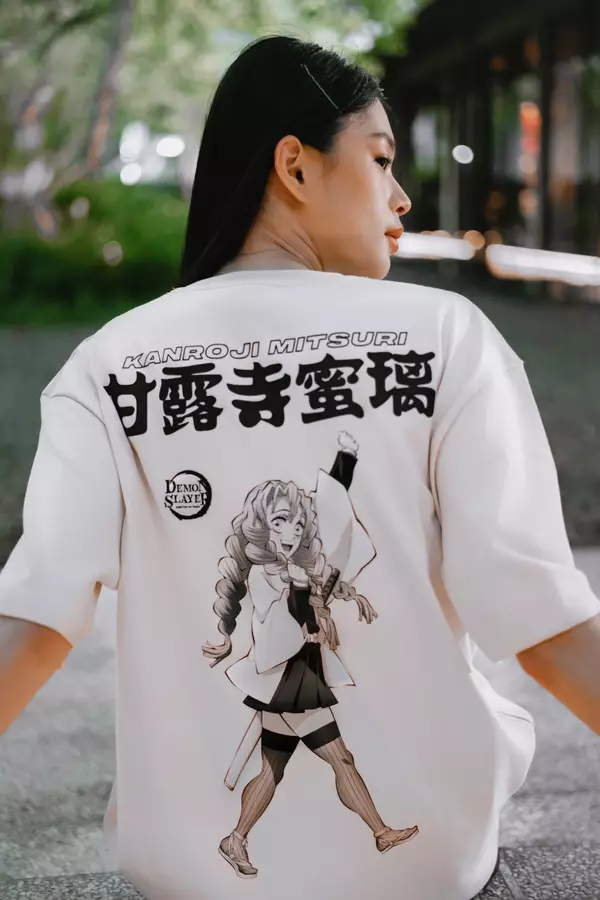 FACILITY Demon Slayer - Kanroji Mitsuri Oversize Tee - Whitesand