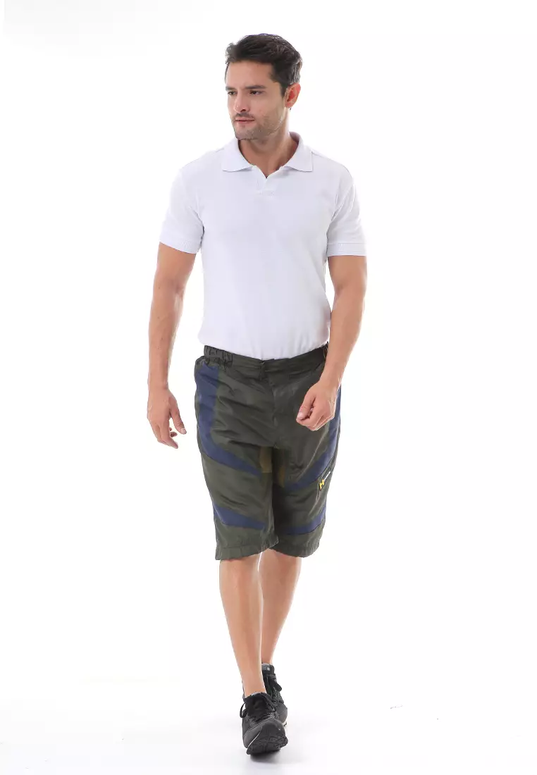 Grissham Celana Pendek Pria Waterproof Short Pants Kasual Comportable Material Parasut ORIGINAL - Army Green