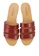Compania Fantastica 紅色 鱷魚紋繞帶涼鞋 85296SH72F8A3FGS_4