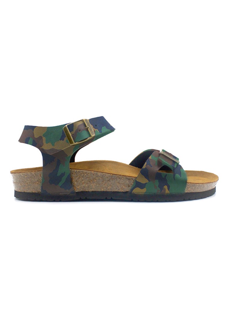 Naples - Camouflage Leather Sandals & Flip Flops