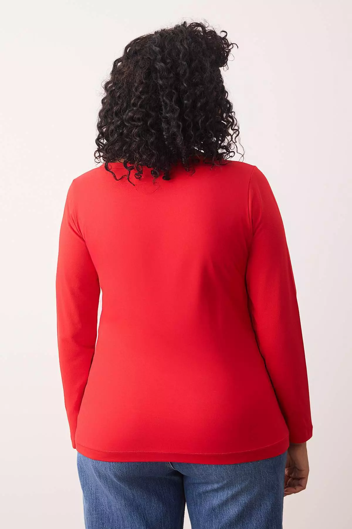 Red Knitted Body Fitting Button Detail Plus Size Blouse Tbbaw26Af00008
