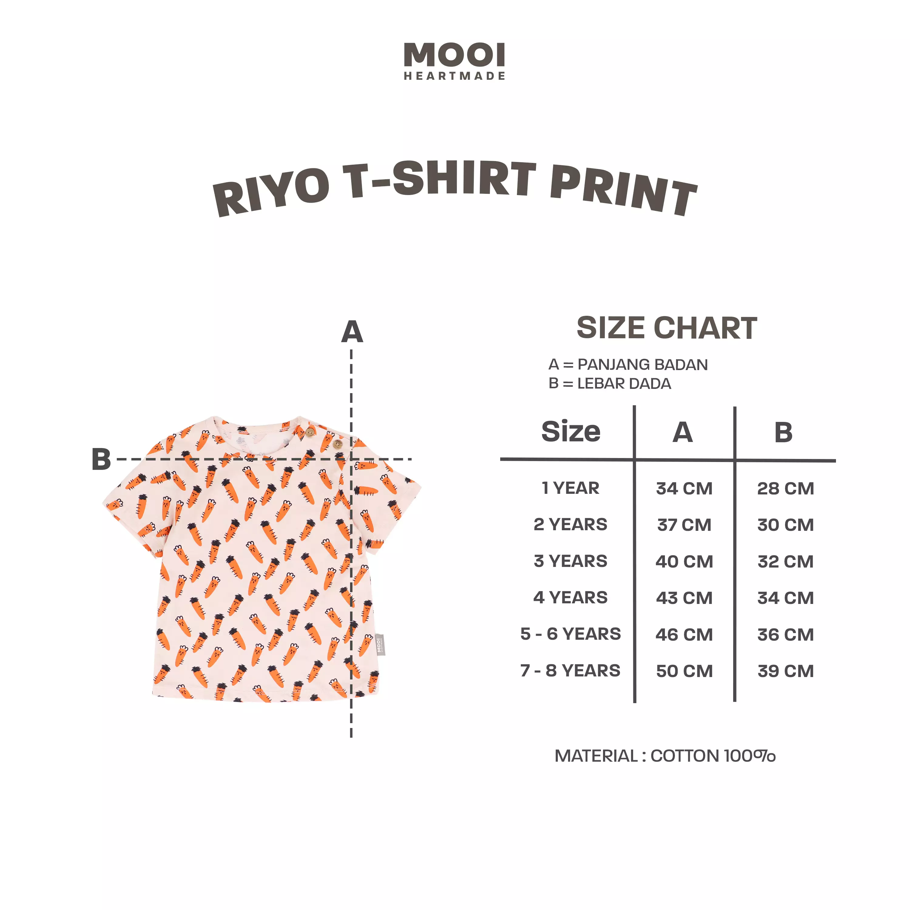 Mooi Kaos Anak Laki-Laki Riyo Top - Light Grey