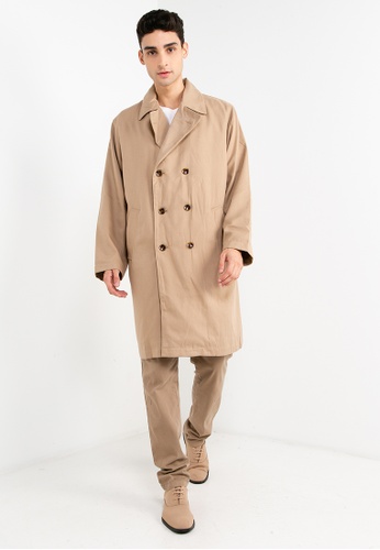 GLOBAL WORK brown Causal Trench Coat 3B91AAA804D7B6GS_1