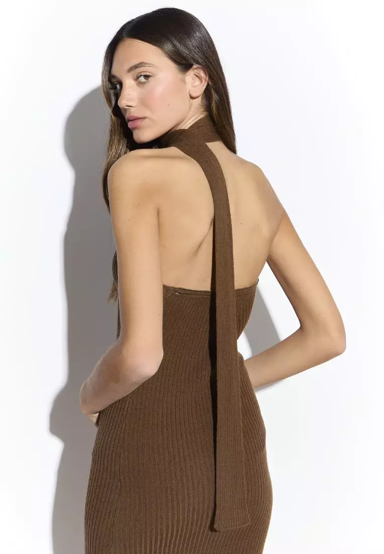 Glamorous Scarf Neck Knitted Midi Dress 2026 | Buy Glamorous Online |  ZALORA Hong Kong