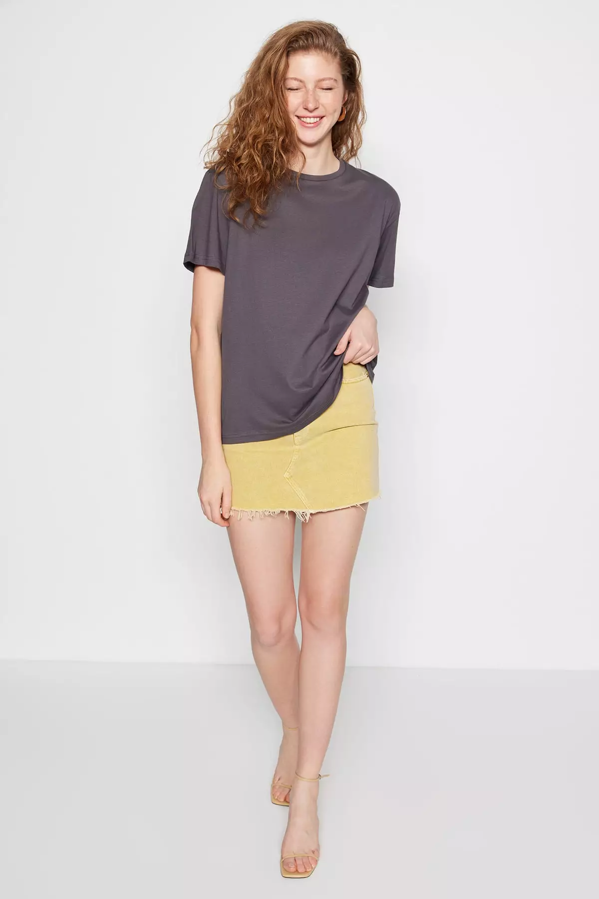 Crew Neck Boyfriend Knitted T-Shirt