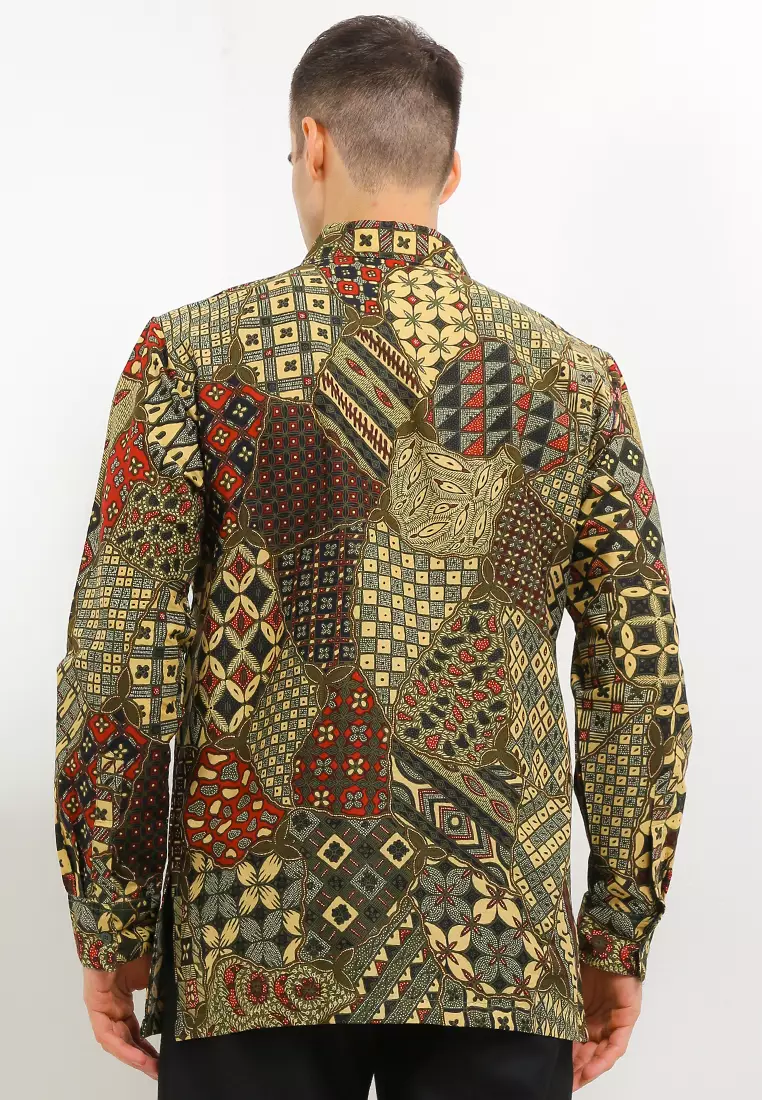 Kemeja Batik Lengan Panjang Motif Sekar Jagad 3 Berlian