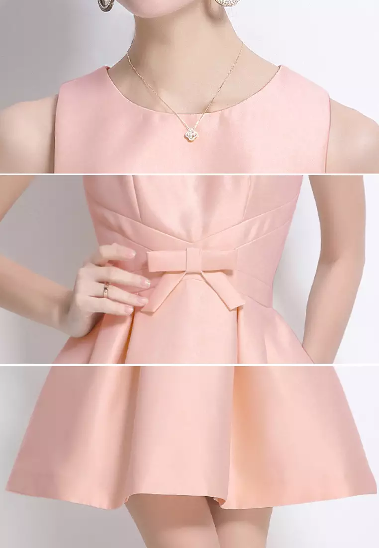 2025 pink slim dress CA25070937PI