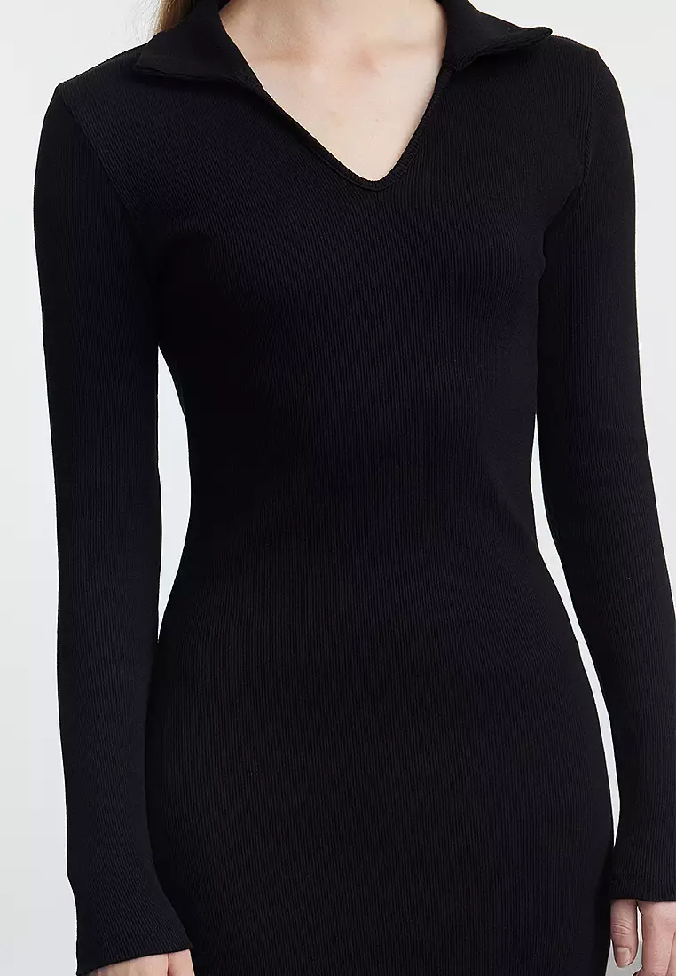Midi Long Fitted Dress