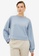 LC WAIKIKI blue Crew Neck Straight Women's Sweatshirt 9082CAA21D1BF4GS_1