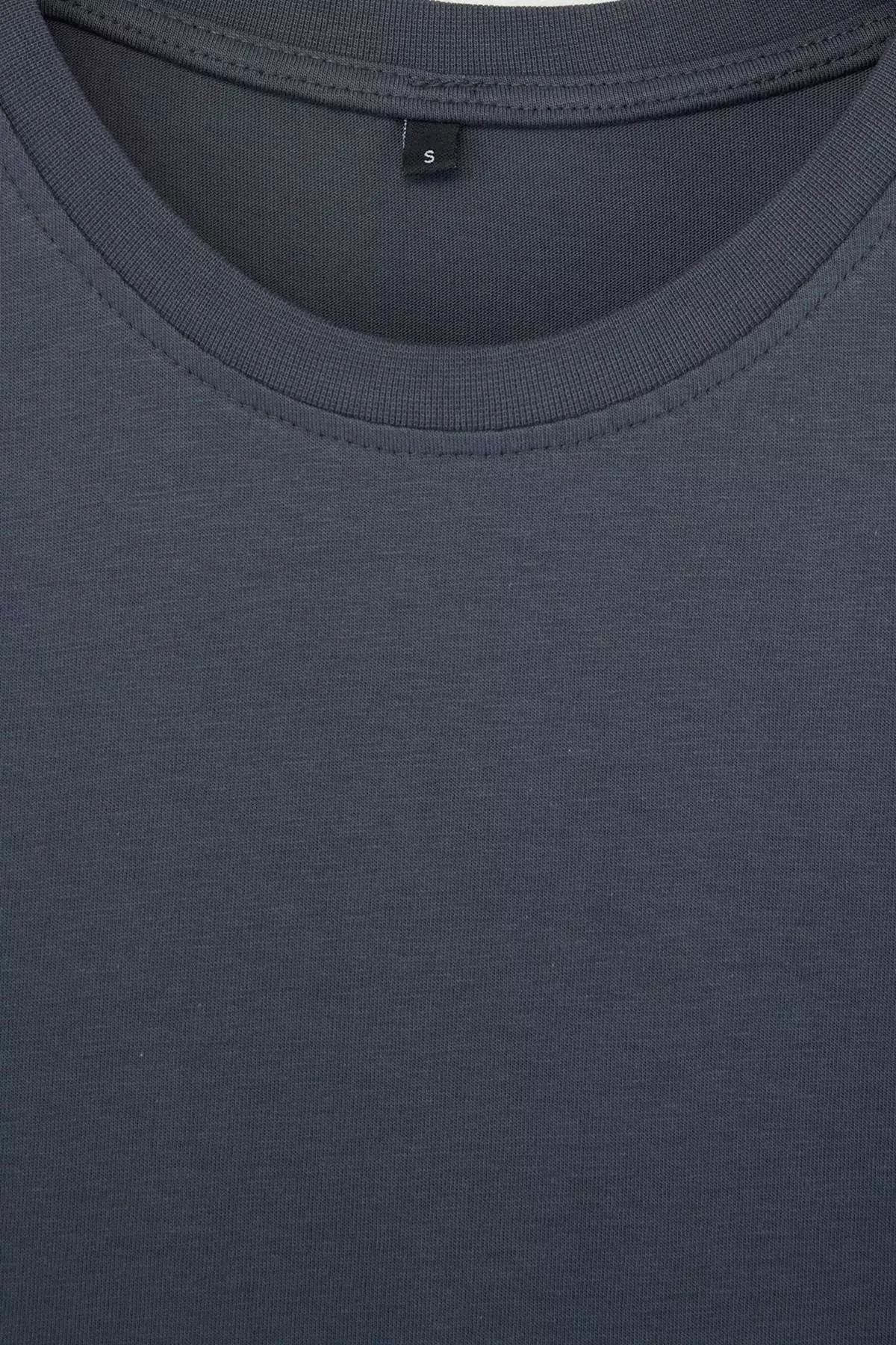 Anthracite- Burgundy- Black 3-Pack Slim/Fitted Basic 100% Cotton T-Shirt Tmnss19Bo0007