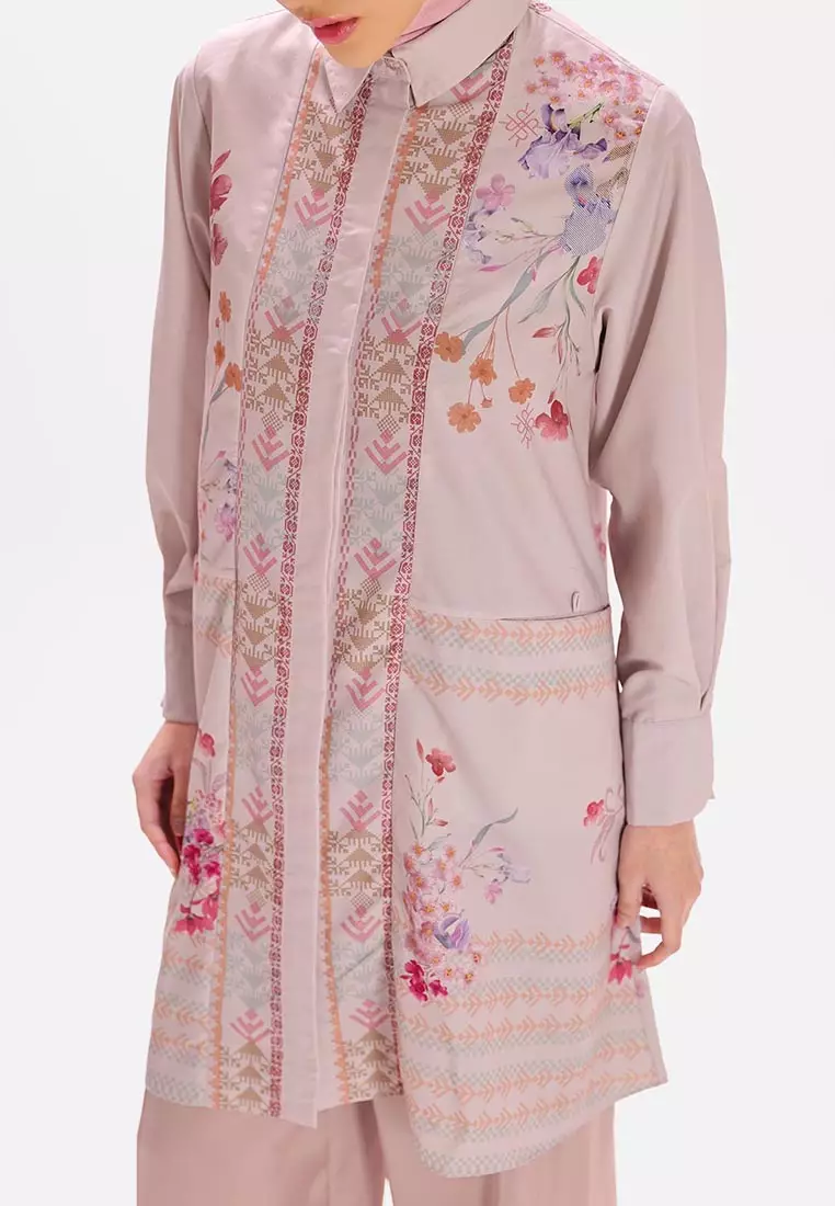 Ria Miranda Beige Pink Ilana Tunic