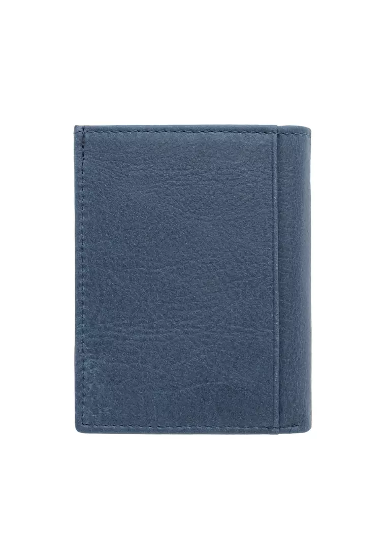 Top Grain Leather Bi-Fold Small Vertical Multi Card Short Plain Colour Wallet EWB 20961