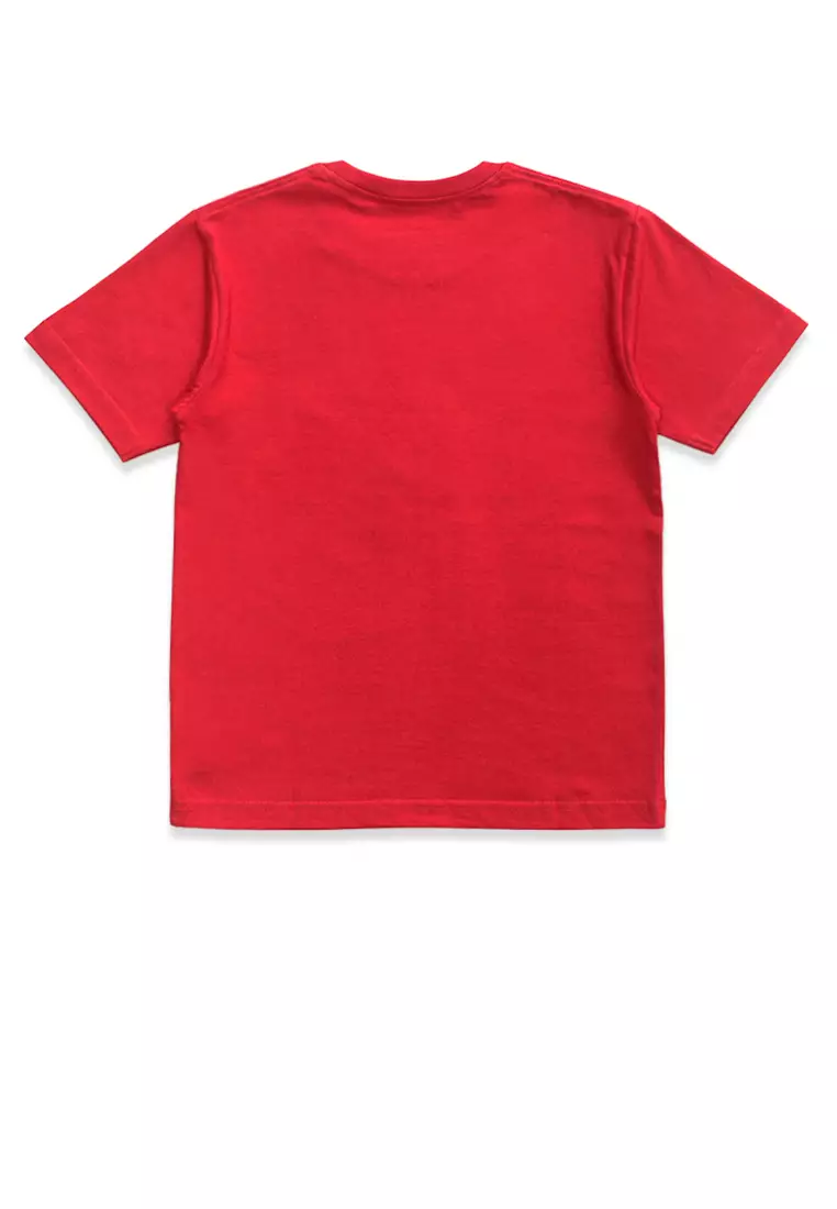 Tshirt/ Kaos Anak Laki/ Rodeo Junior Red Tshirt With Freedom Print