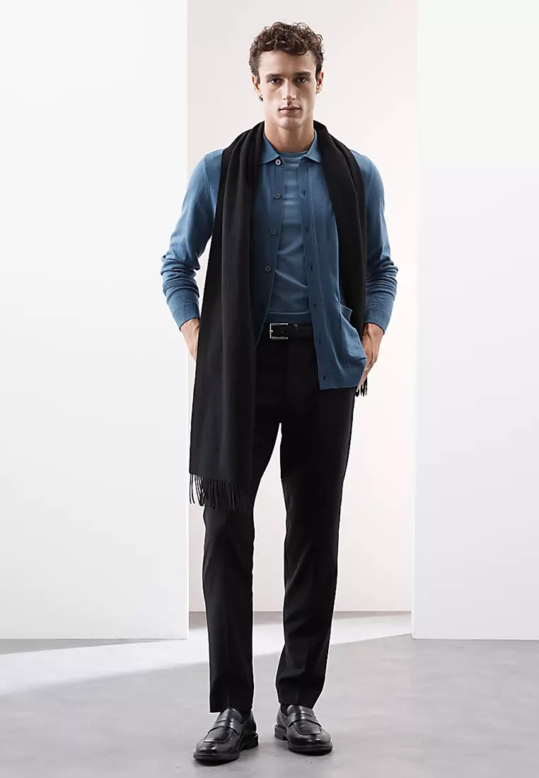 Pure Extra Fine Merino Wool Knitted Jacket